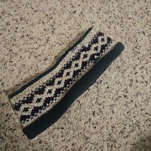 Vintage Knit Headband Fair Isle Or Nordic Style